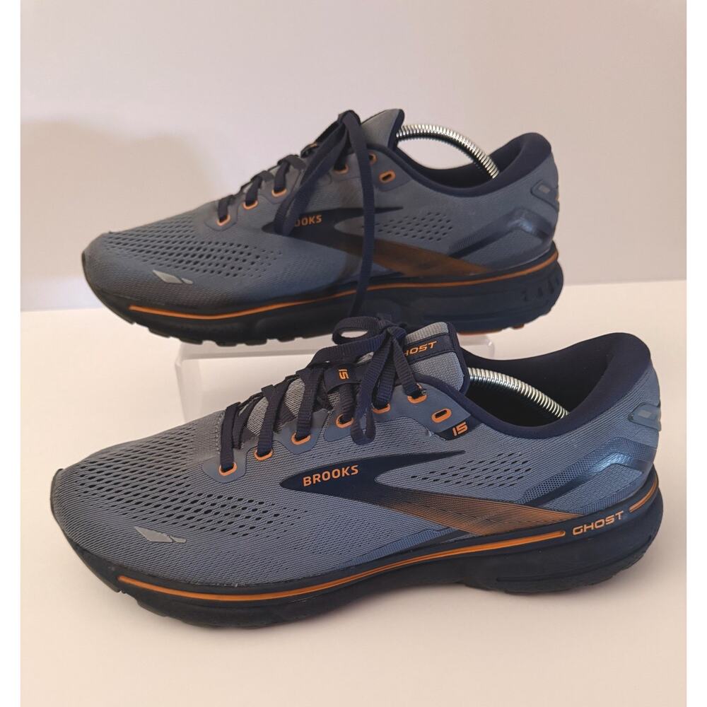 Brooks Ghost 15 Mens 11.5 D Gray Running Shoes 1103931D025 Good Used (01)